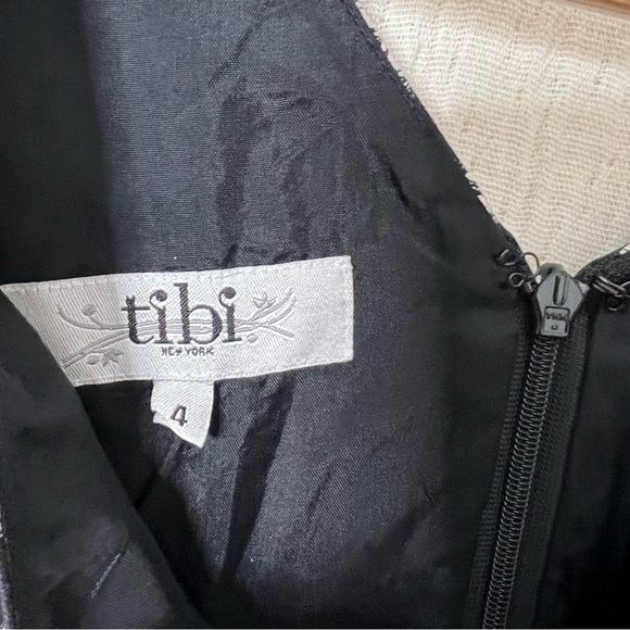 Tibi High Tea Black Lace Print Dress Soft Pink Black - Picture 8 of 11